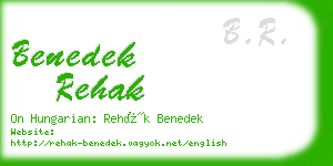 benedek rehak business card